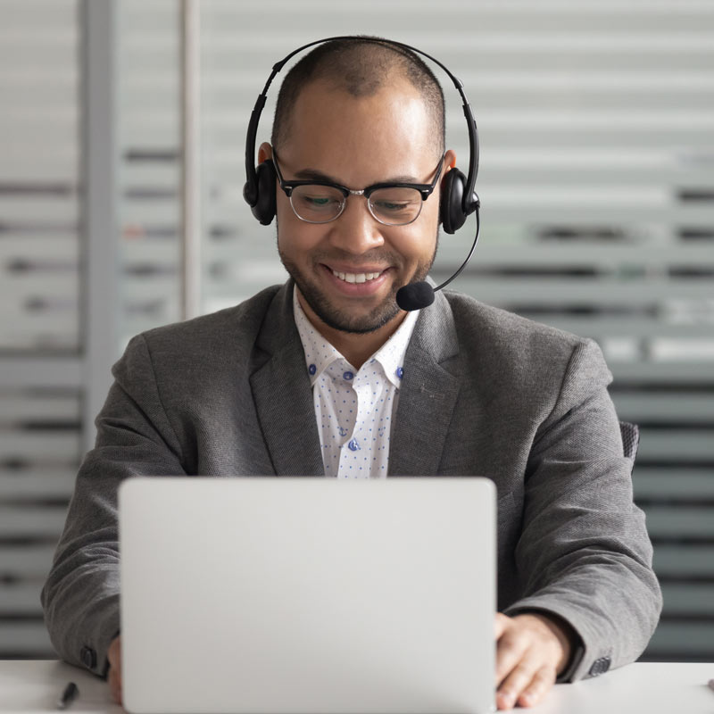 Recruiter working